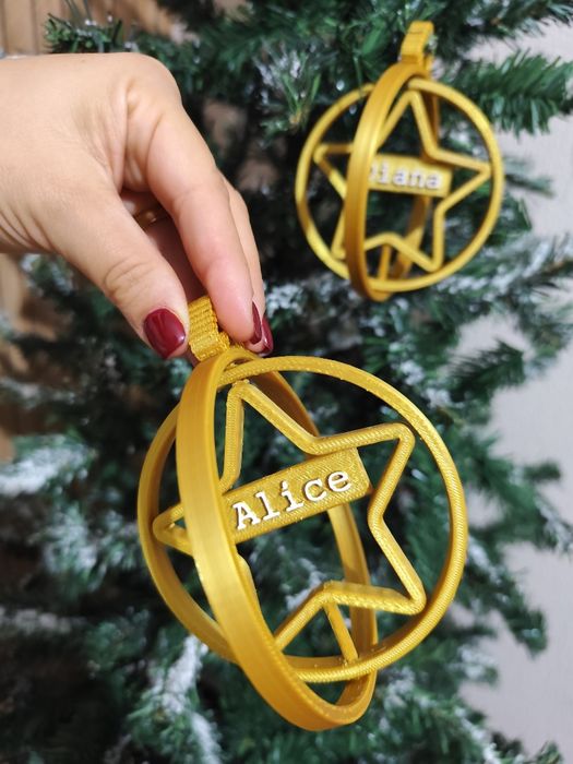 Bolas personalizadas de natal com nome