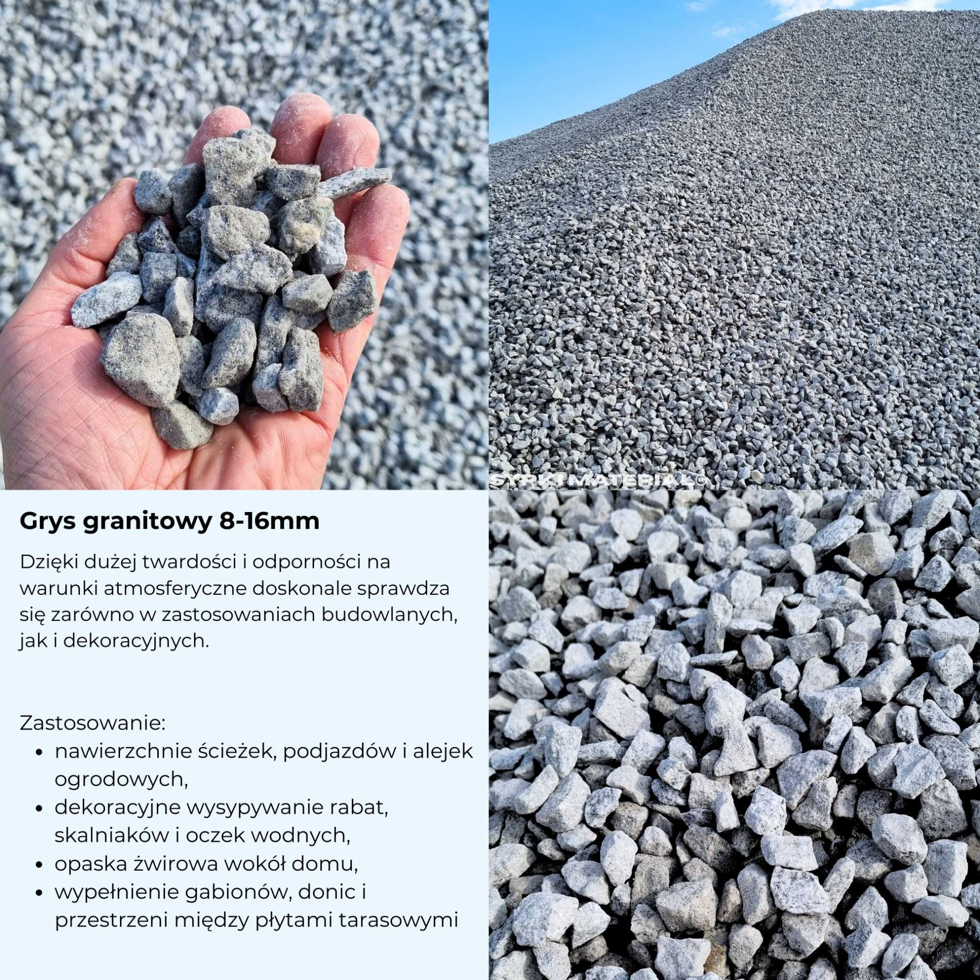 Kruszywo, Grys, Kliniec, Tłuczeń, Granit, Bazalt, Piach, Ziemia