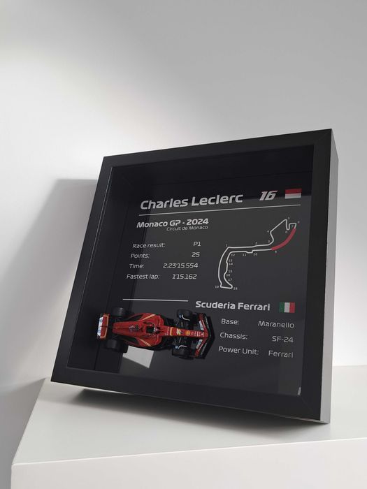 Plakat 3D F1 Charles Leclerc GP Monaco Ferrari 1:43