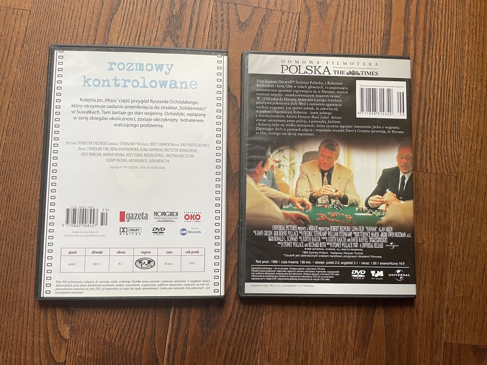 DVD filmy Rozmowy kontrolowane oraz Havana