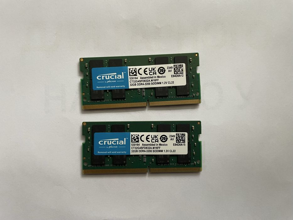 Crucial SODIMM DDR4-3200 64gb (2*32)