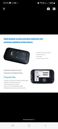 Роутер LTE 4G / 5G wifi мобильный с аккумулятором micro usb