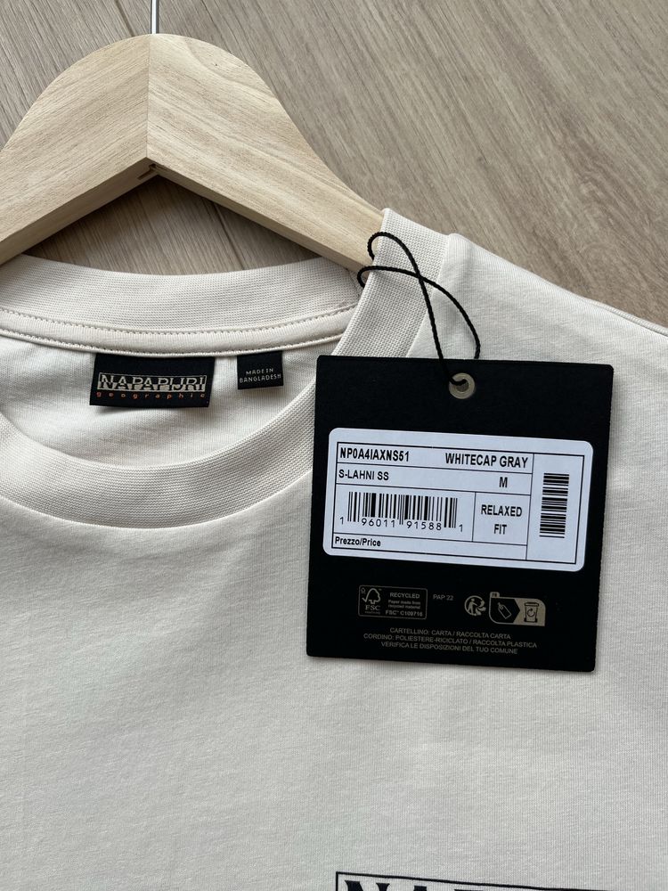 Оригінал Napapijri (S) S-Lahni Tee Футболка Нова Мужская Белая