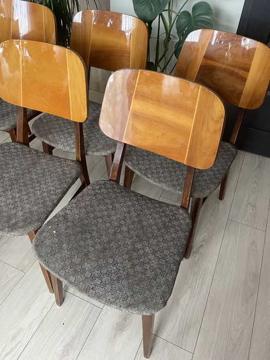 Krzesła PRL Bilea lata 60-te krzesło rumuńskie komplet do renowacji