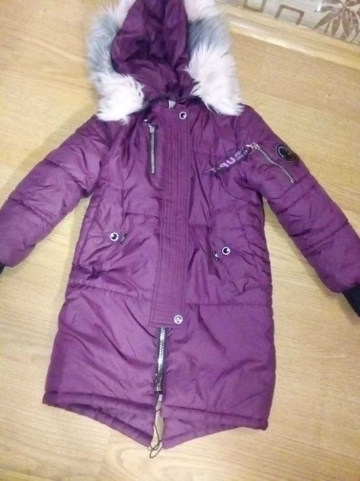 зимова куртка тепла пальто на зиму 140 146 курточка зимняя