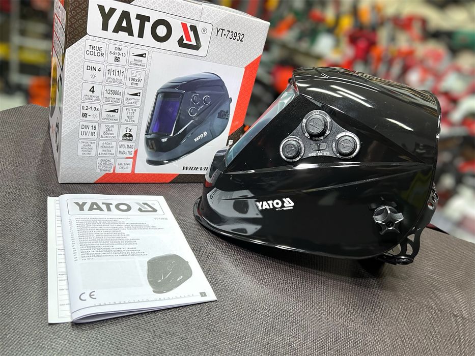 Сварочная маска Хамелеон YATO на 4 датчика MIG/MAG/MMA/TIG