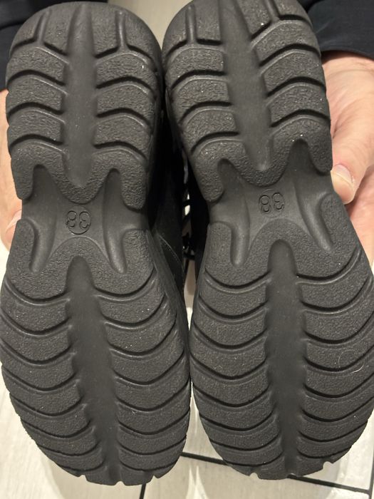 The Kooples Paris Botki platforma koturna za kostke czarne