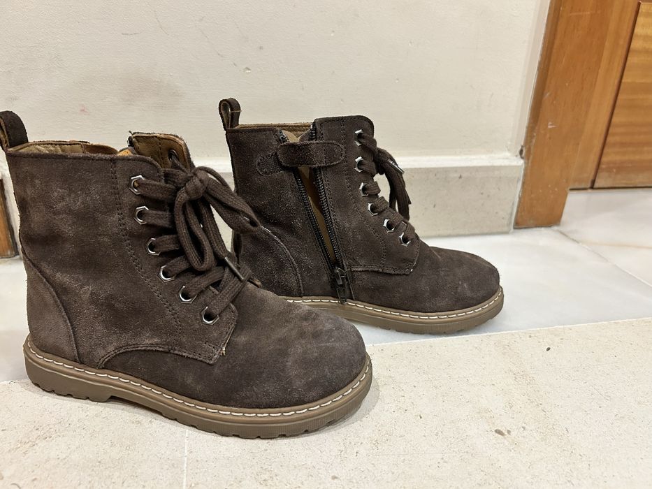 Botas criança unisexo castanho escuro