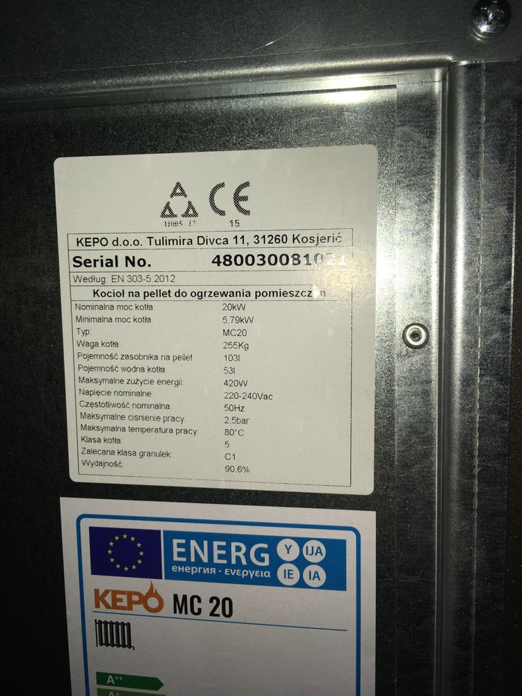 Kocioł na pellet Kepo MC 15/20/25 kW, piec, kotły, pellet,