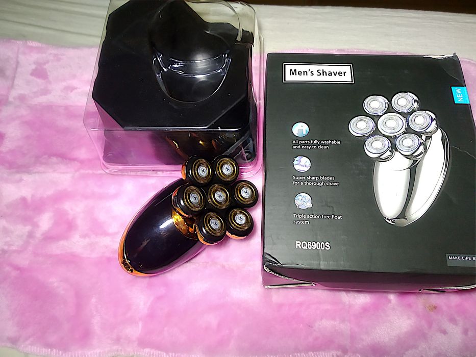 Электробритва с 7 плавающими головками, водонепроницаемая