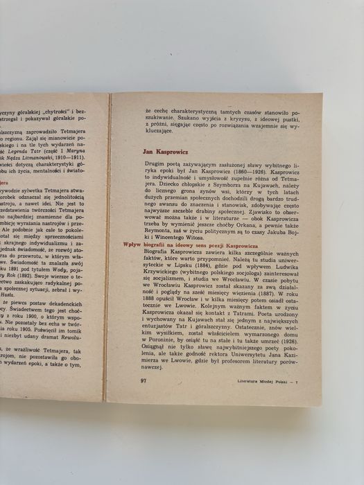 literatura młodej polski Tomasz Weiss podręcznik dla klas III liceum