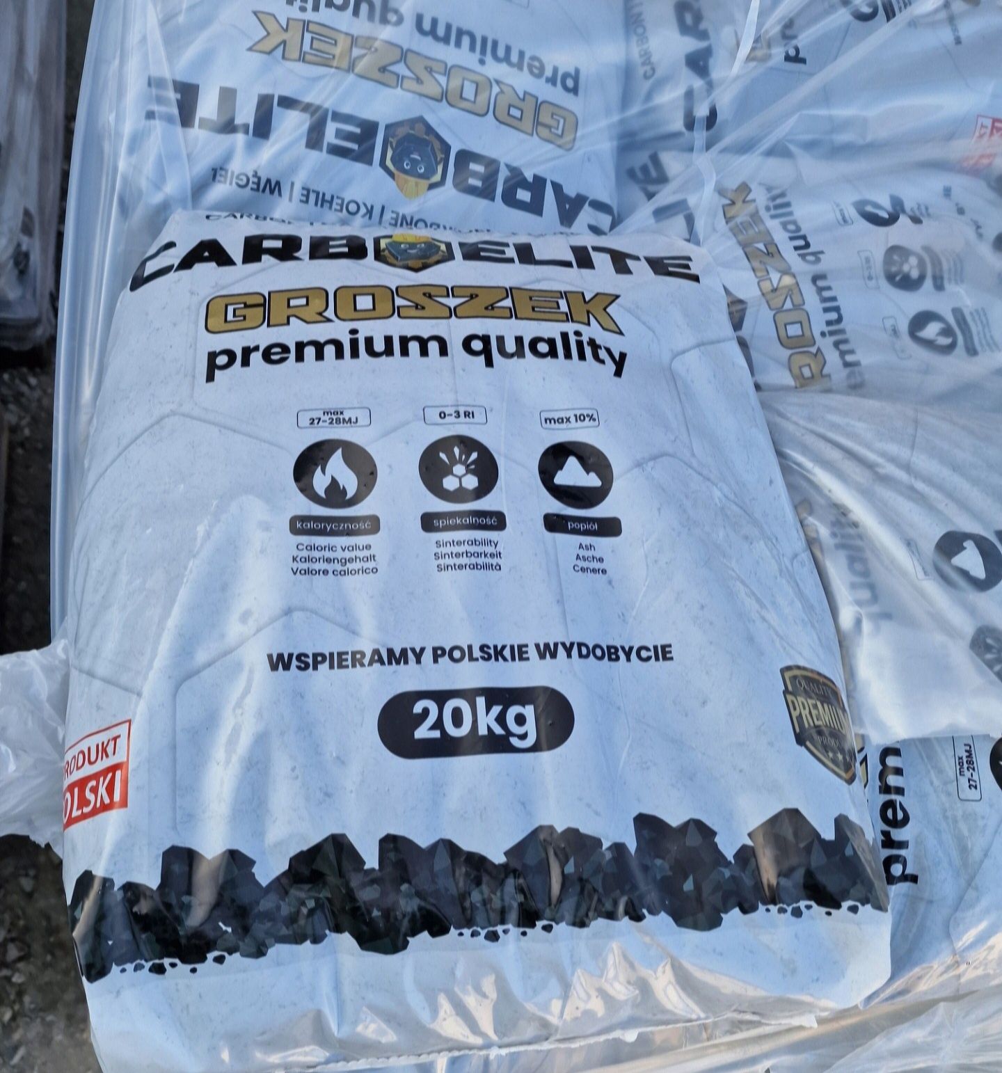 Ekogroszek Carboelite Premium 28MJ BEZ ŻADNYCH DOMIESZEK
