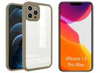 Etui 360 iPhone 13 Pro Max przezroczyste ciemnozielona ramka