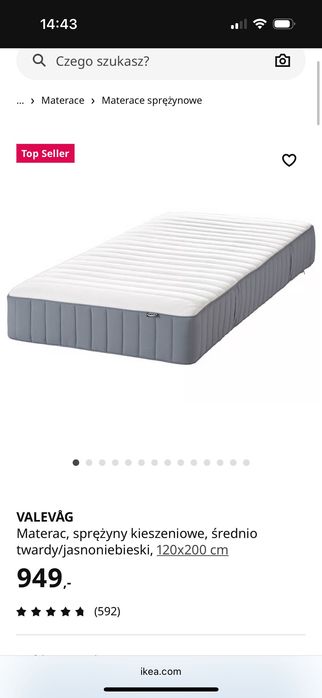 Materac Ikea bdb stan