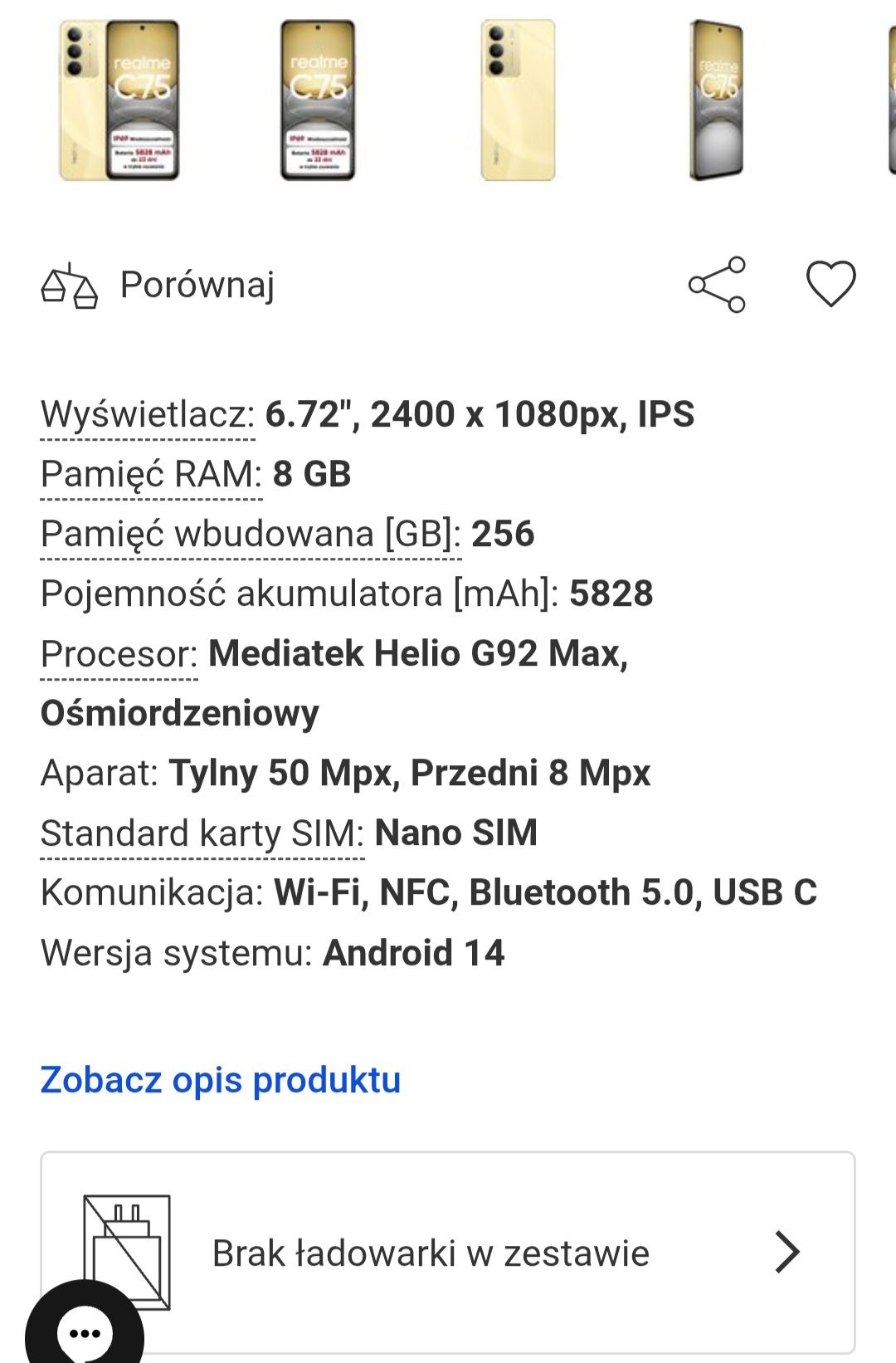 Smartfon Realme C75