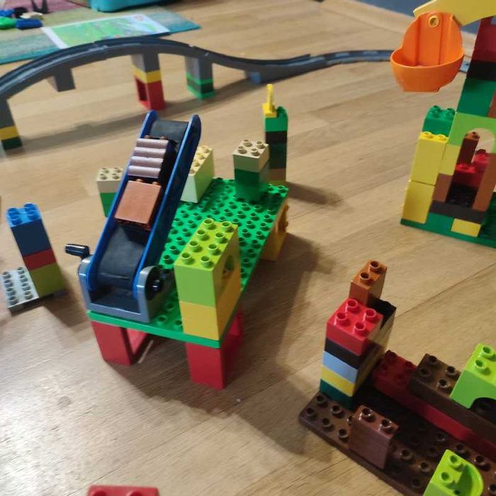 Lokomotywa tory ciufcia pociąg Lego Duplo 5609 plus dodatki