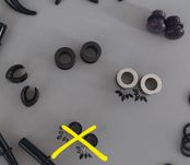 Tunele pluge 10 mm 4 pary stał kamień