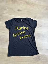 Damska koszulka z nadrukiem Karina gryfno frelka rozmiar L