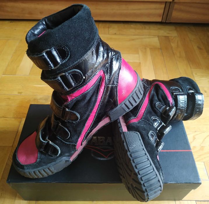 Черевики Хайтопи Жіночі/підліткові, шкіра/замша