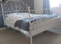 Ikea lozko biale 140x200 ze stelazem