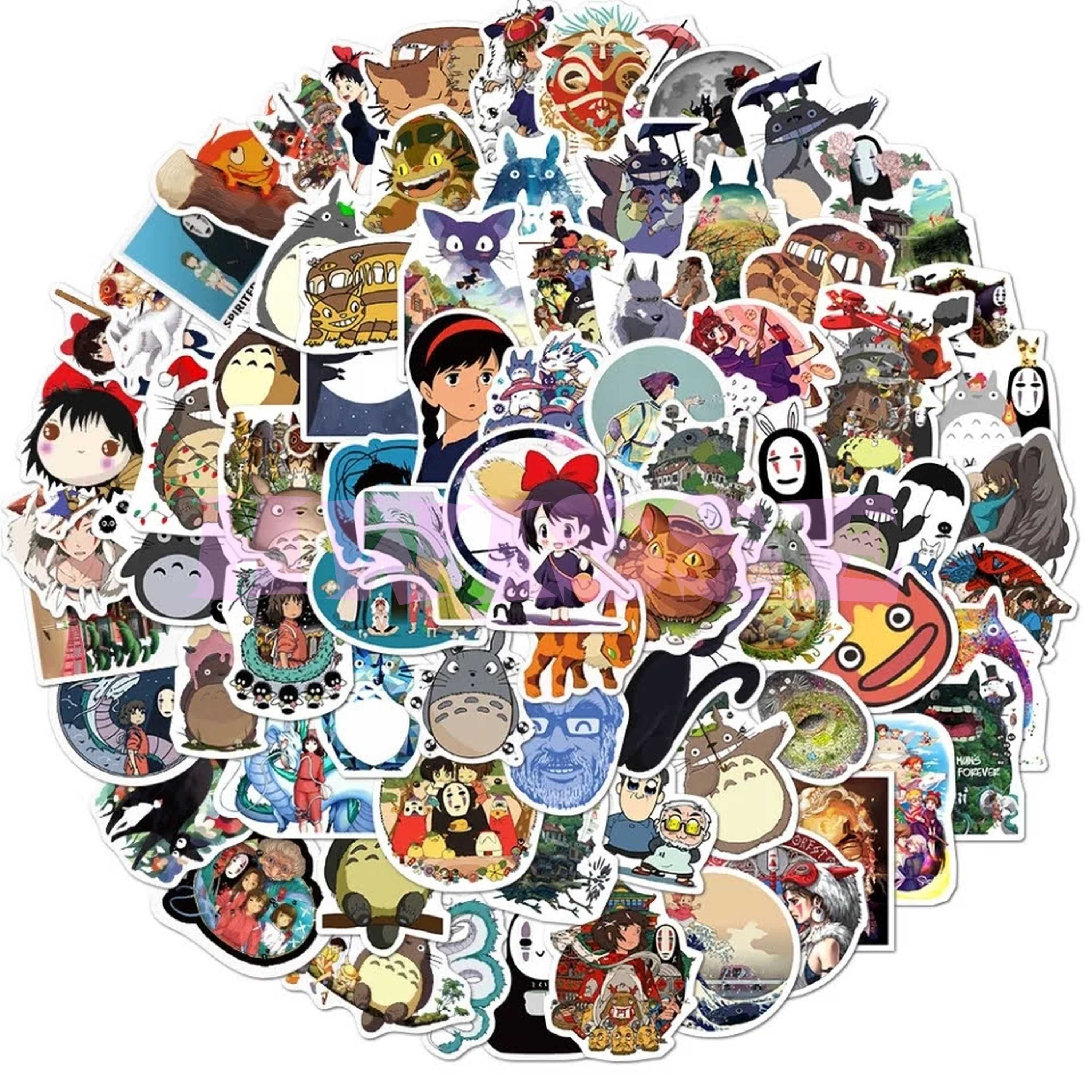 50szt Naklejki Hayao Miyazaki Matowe ANIMACJA ANIME MIX