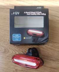 Lampka USB Rowerowa Led COB mocna przód akumulator czerwona biała