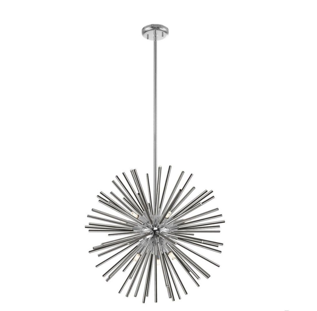 Lampa wisząca srebrne Zuma Line Urchin. Słońce, nowoczesna.