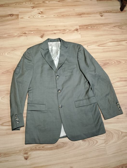 Szara Wełniana Marynarka Hugo Boss Vintage 00's