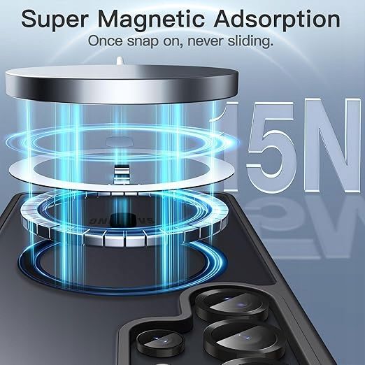 JETech Etui Magnetyczne dla Samsung Galaxy S25 Ultra 5G (Czarny)