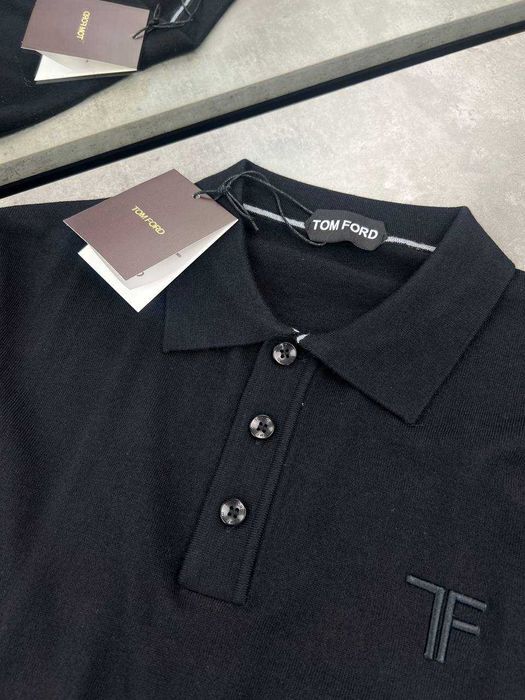 Мужской черный свитер Tom Ford кофта с вышивкой Том Форд sg286