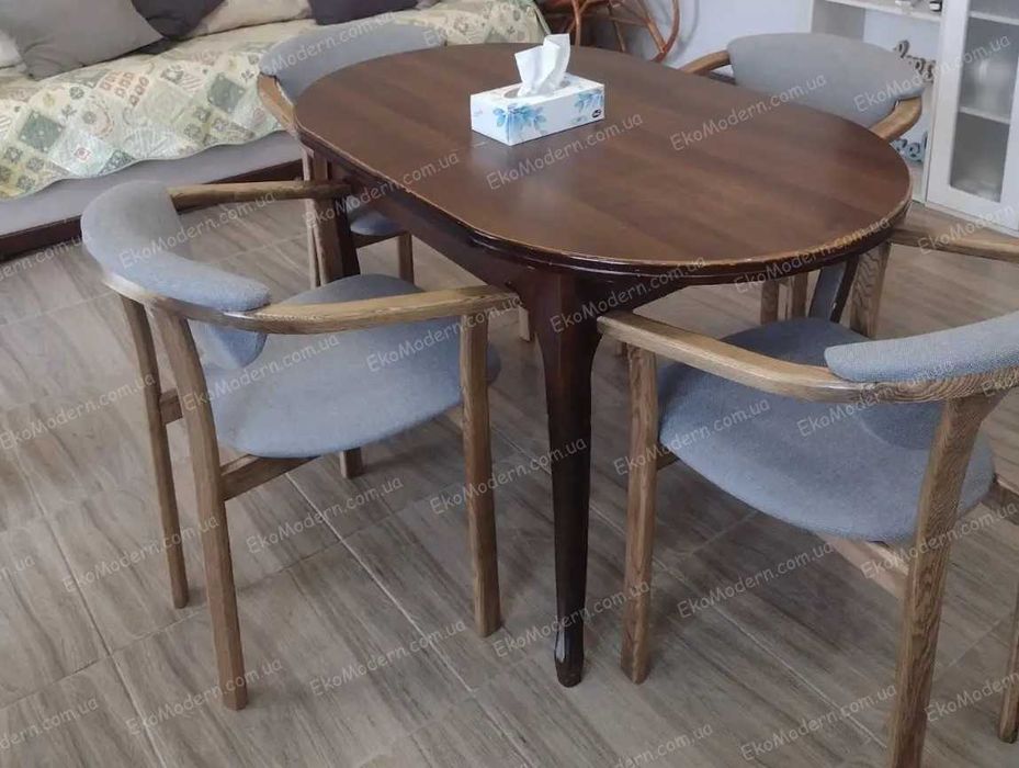 Стільці з підлокітниками АЛЕКСІС від виробника з дерева Ясен, Бук, Дуб