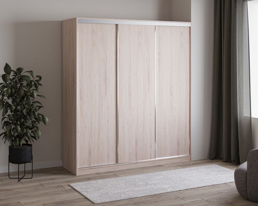 Szafa przesuwna 180 cm z dużą ilością półek PROMOCJA