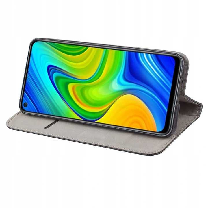 Etui Smart Magnet do Xiaomi Redmi Note 9 + Szkło Hartowane