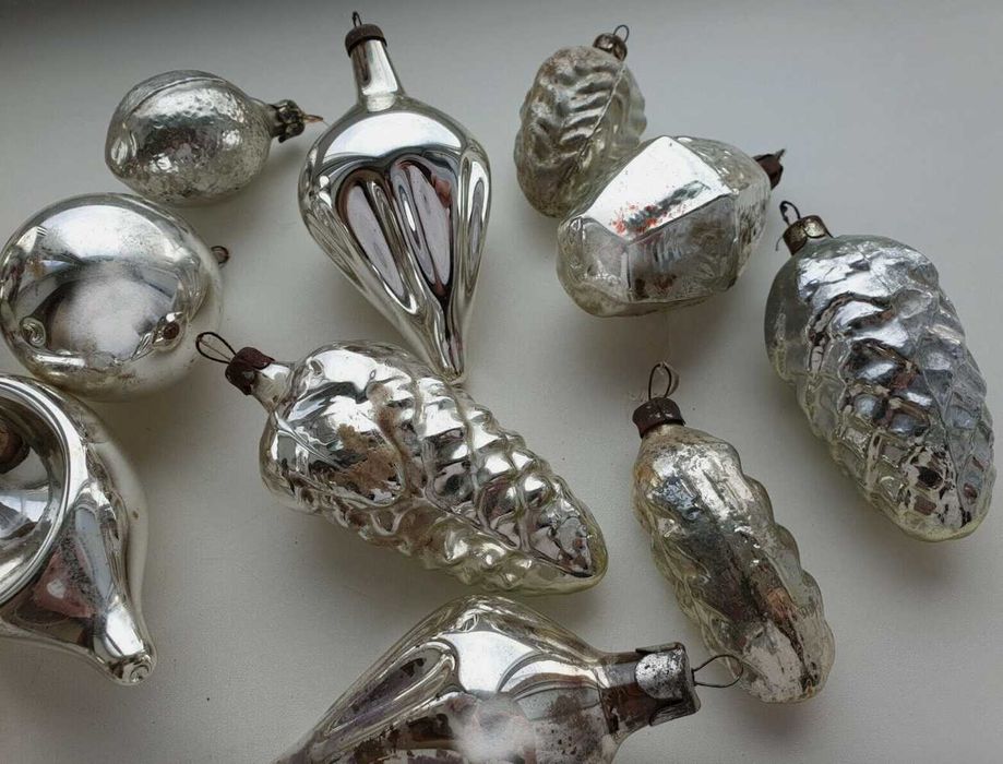 Винтажные советские ёлочные игрушки 13 штук СССР