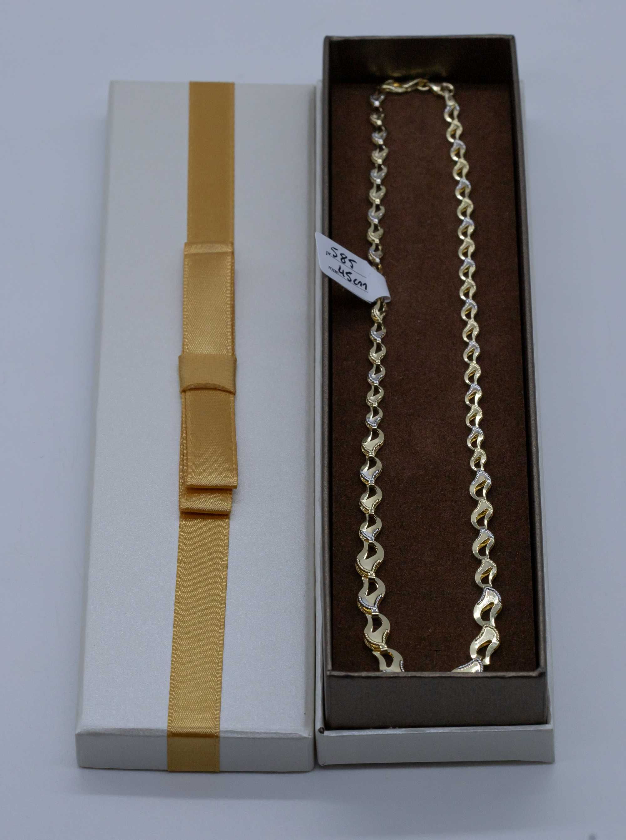 złoty łańcuszek KOLIA 585 5,77gram 45cm NOWA Unikatowa