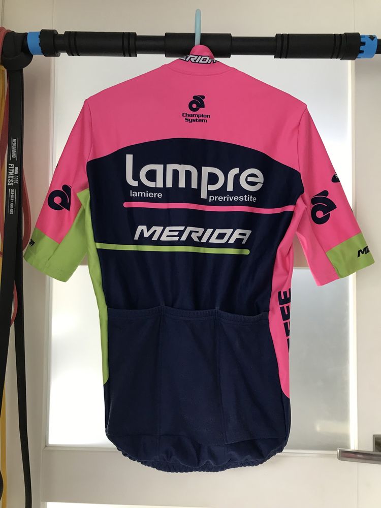 Koszulka rowerowa ciepła z krótkim rękawem Lampre Merida Pro