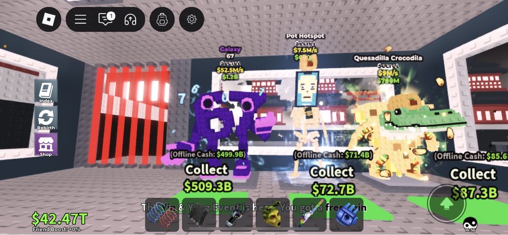 Роблокс, укради браинро, roblox steal a brainhot