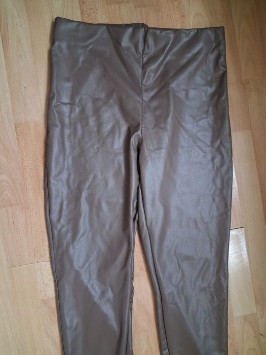 Теплые кожаные лосины 2-3хл