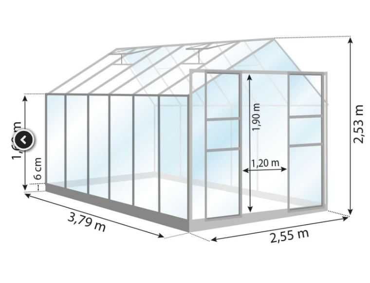 Szklarnia ogrodowa, aluminiowa, szkło hartowane 9,7m2