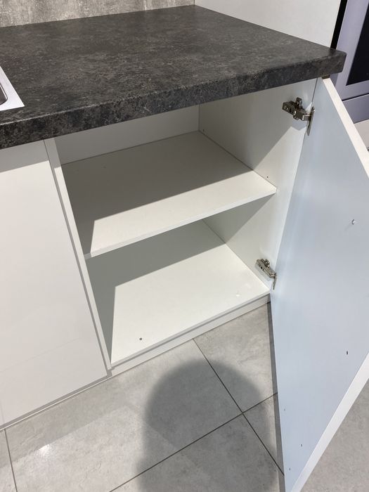 NOWA kuchnia 220cm połysk biały szary cappucino zestaw mebli kuchene