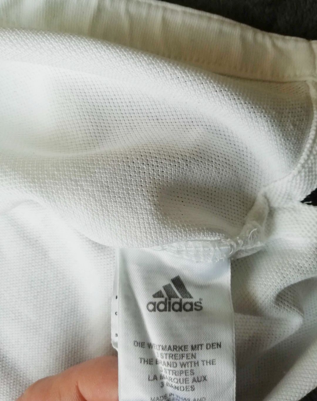 Białe polo męskie Adidas