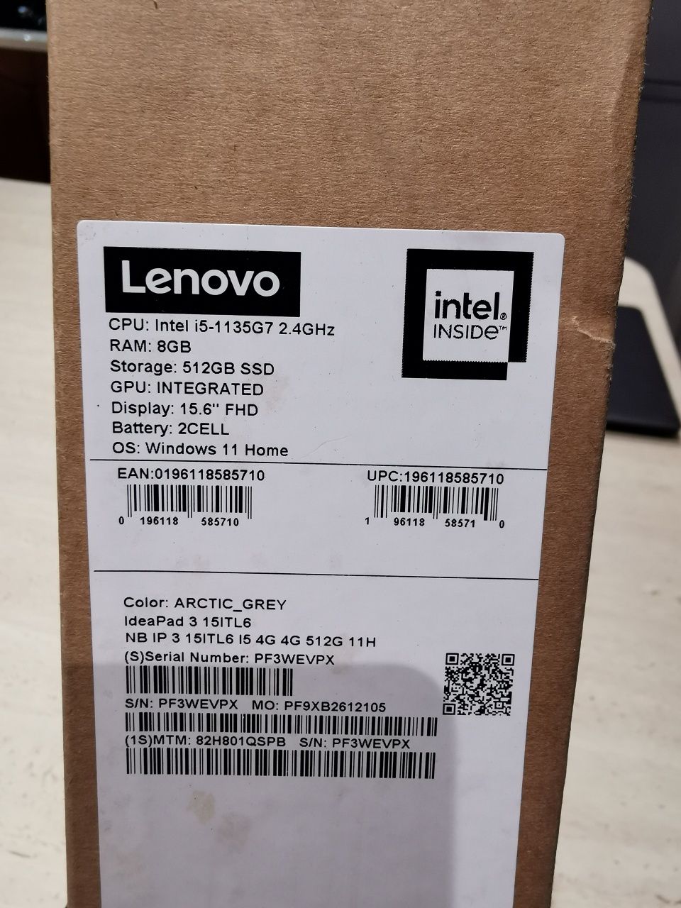 Laptop lenovo intel i5-1135G7