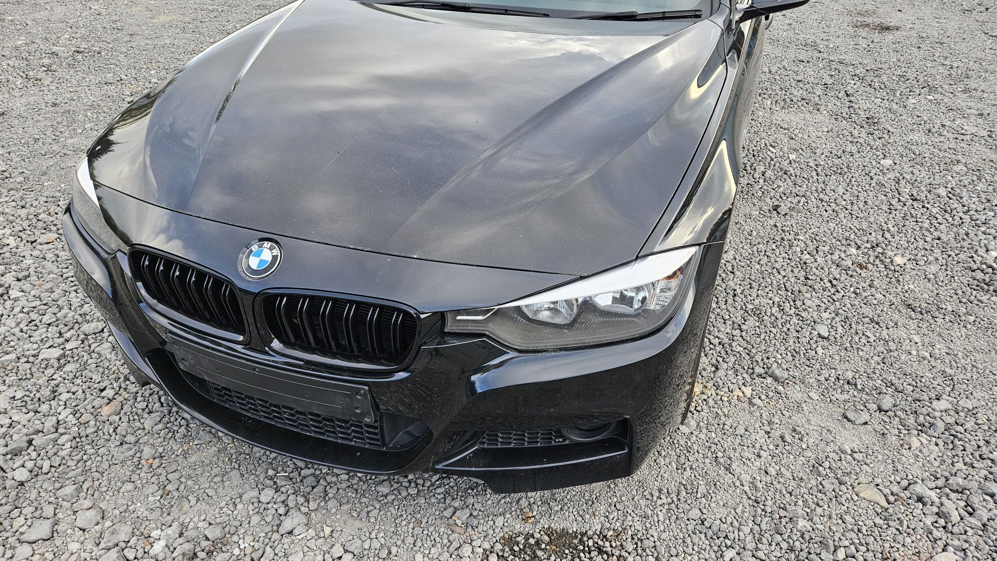 Bmw f30 f31 M Pakiet Kompletny Przód Black-sapphire 475 Maska Zderzak