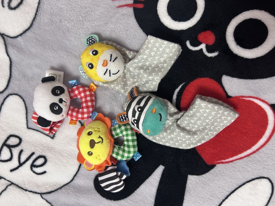 Носочки брязкальця infantino + браслетики на ручки baby team