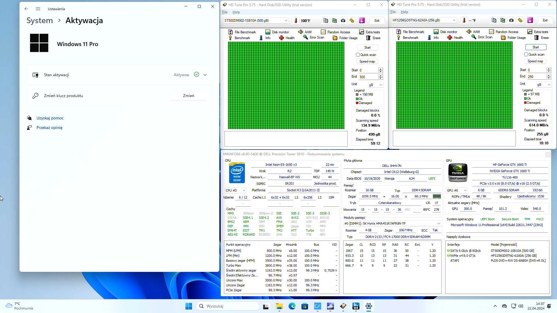 Komputer do gier i7 Xeon/16 GB/GTX 1660 Ti/Windows 11 *VIDEOTEST*