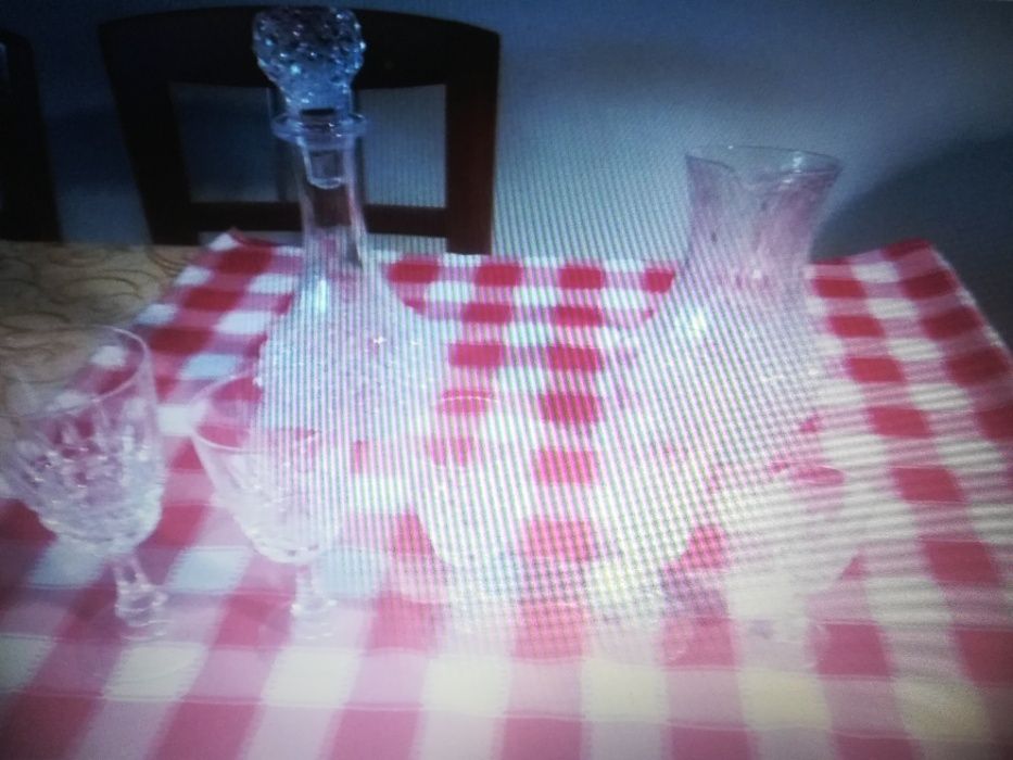 serviço de copos de cristal