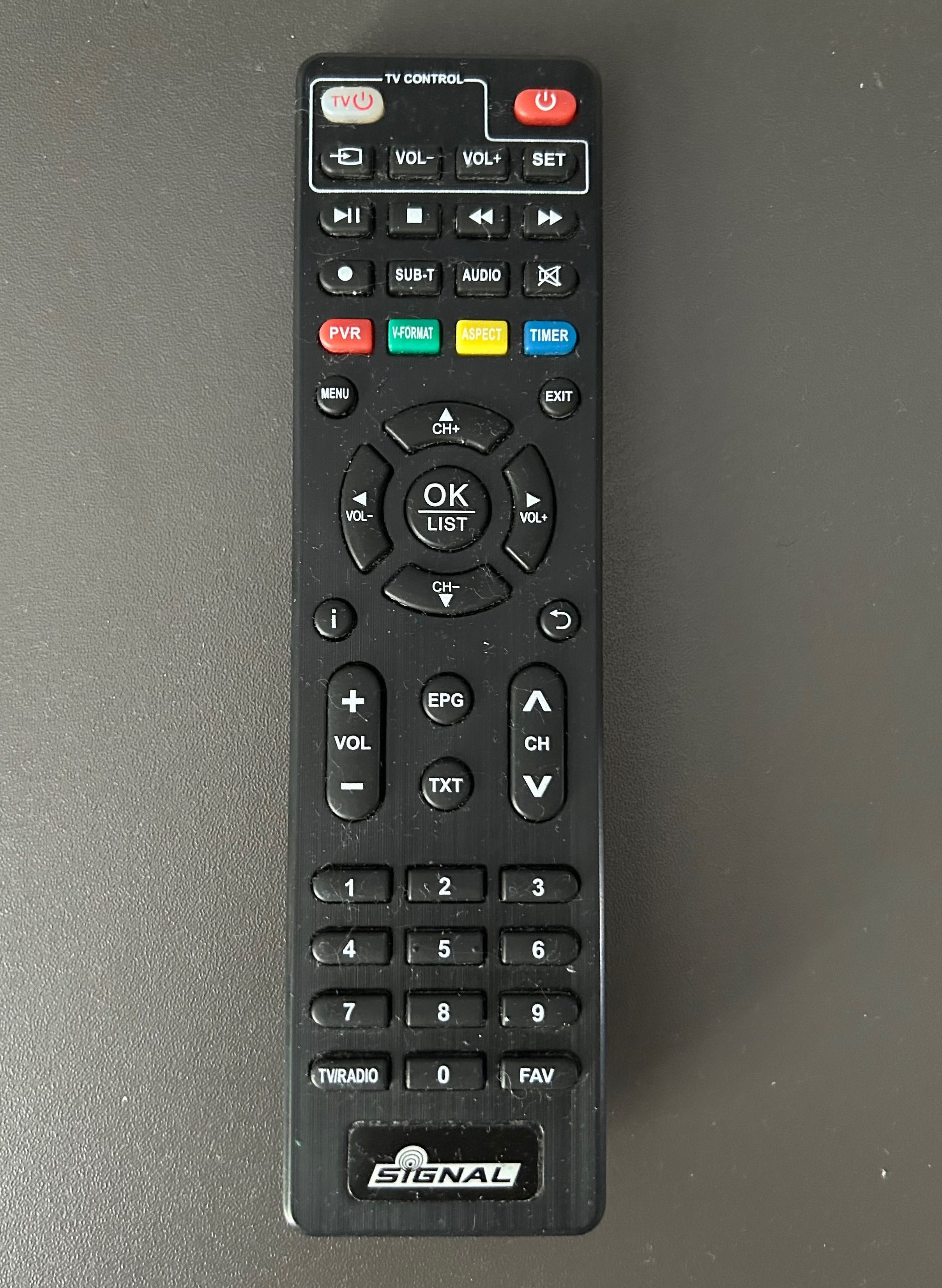 Pilot do tunera telewizji cyfrowej DVB-T2 HEVC Signal T2-Box