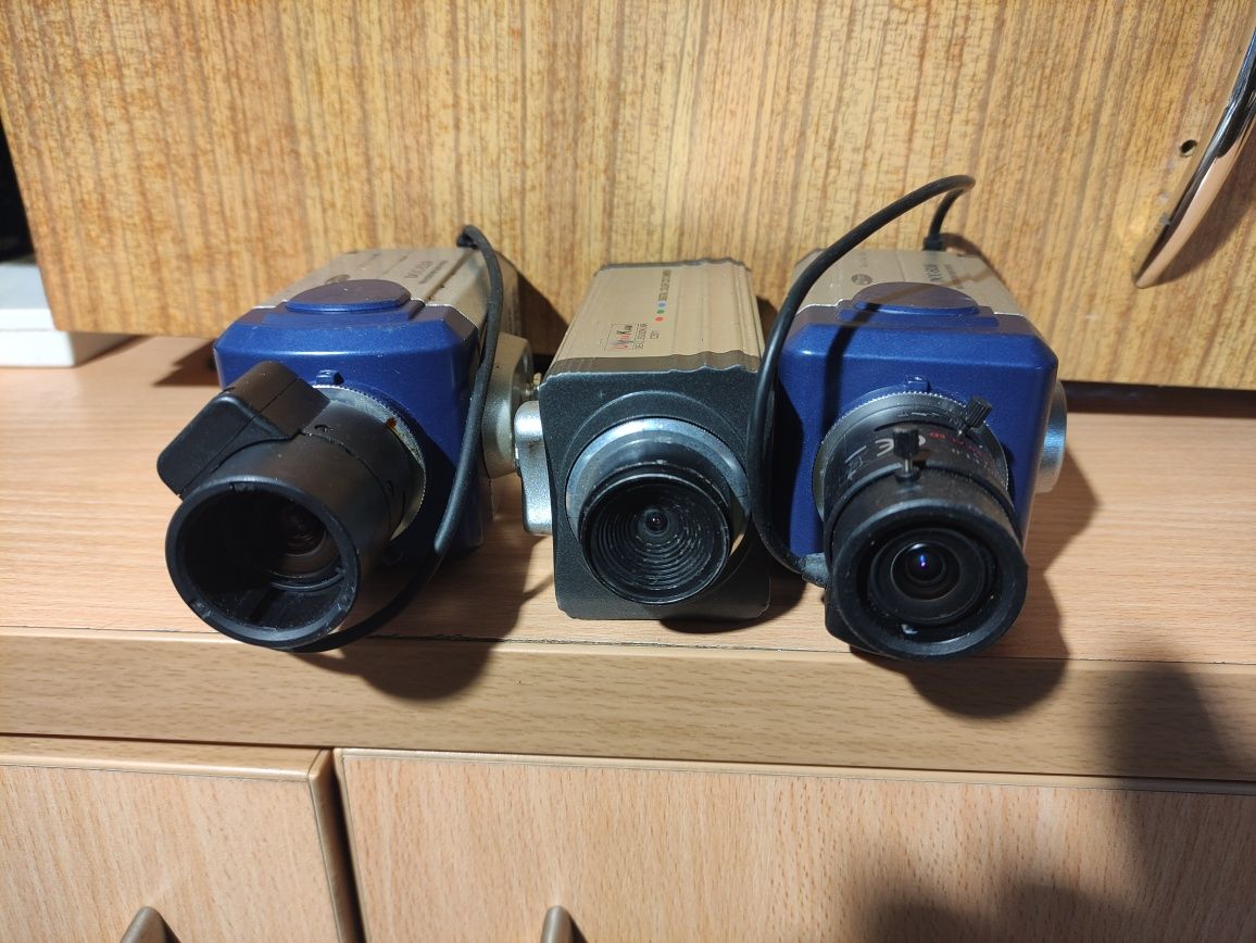 Kamery przemysłowe CCTV Kolor Zestaw 3szt