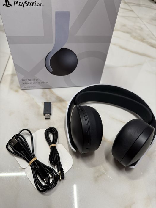 Накладні навушники Sony Playstation 5 PULSE 3D BLACK WHITE