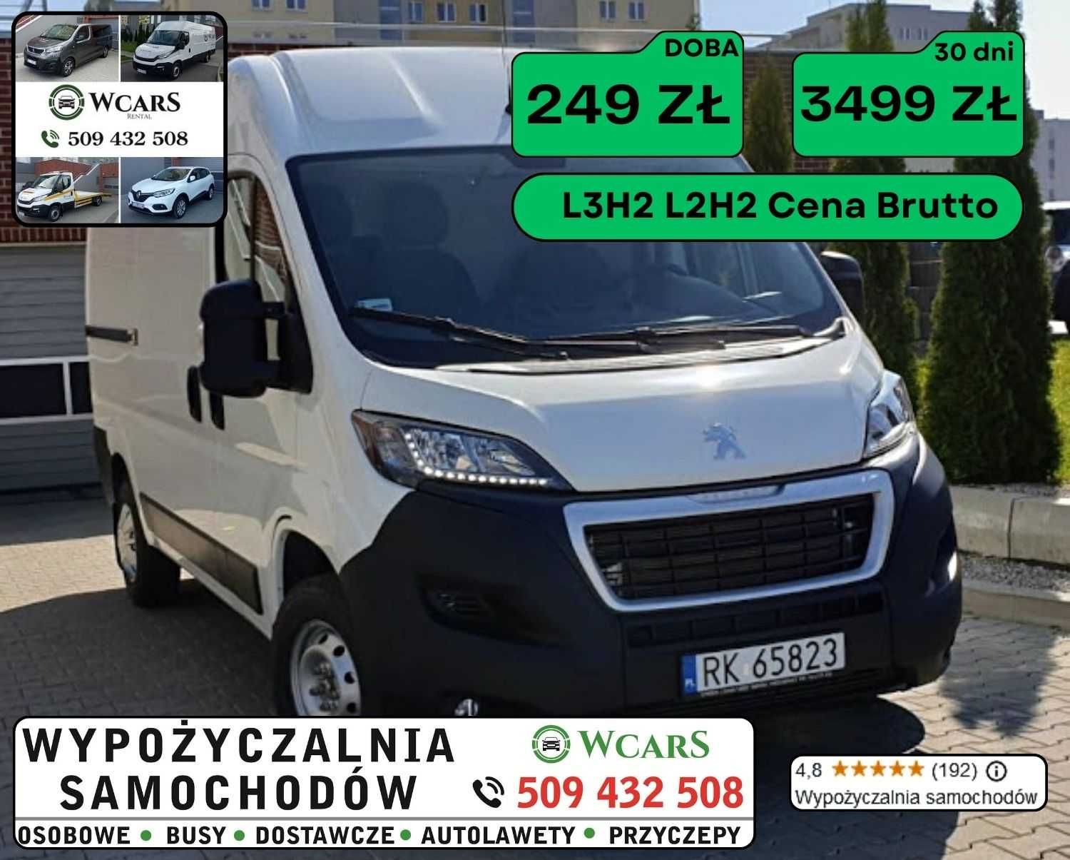 auto dostawcze bus wynajem wypożycz samochód dostawczy L2H2 L3H2 L4H2